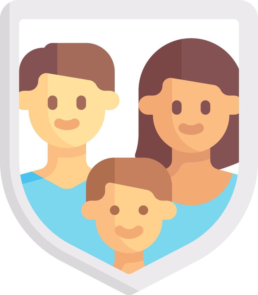 A family with two children and a woman vector