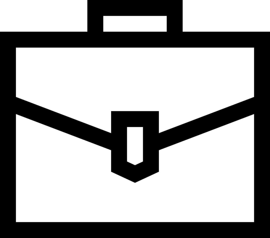 A black and white briefcase icon vector
