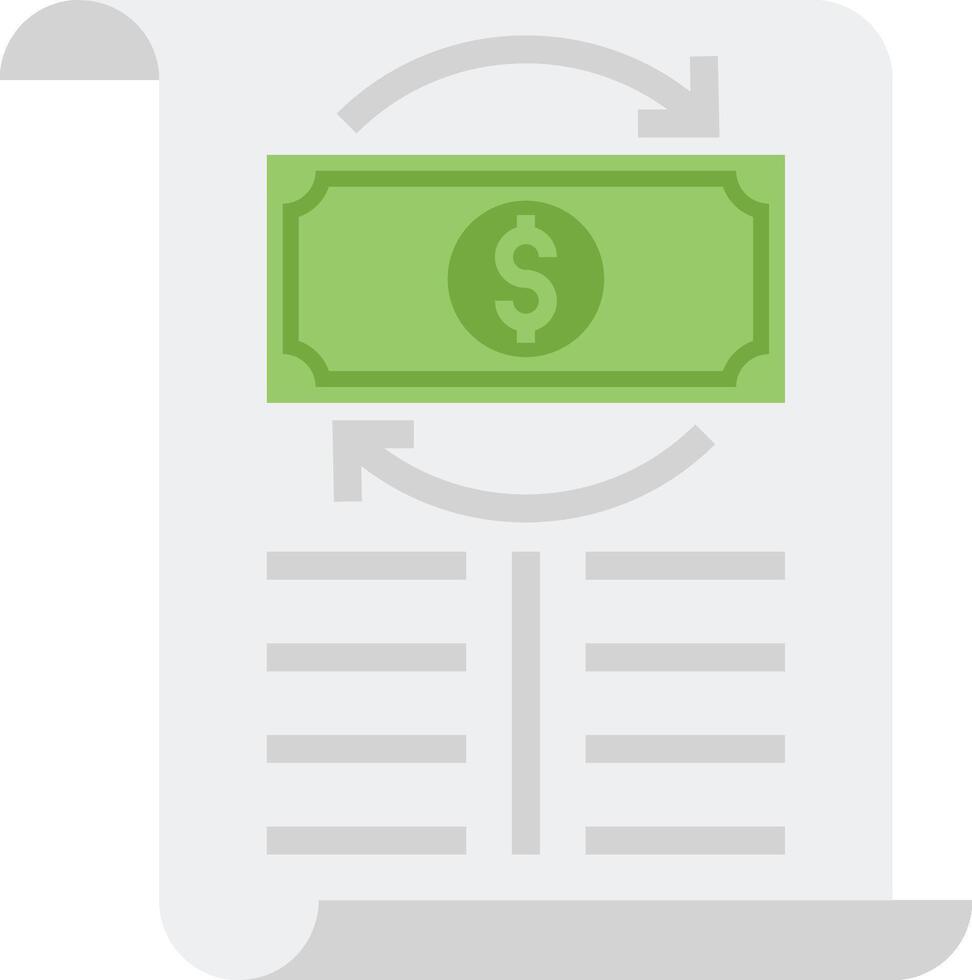 Money transfer document illustration vector