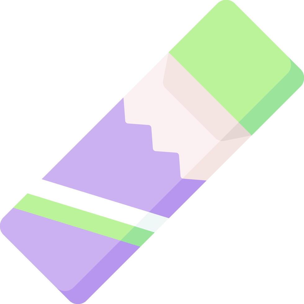 A pencil with a green and purple stripe vector