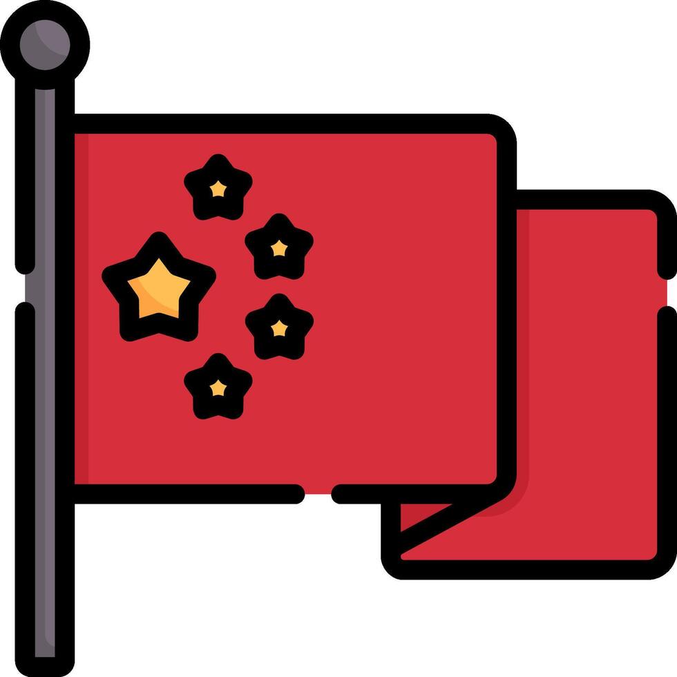 A red flag with stars on it vector