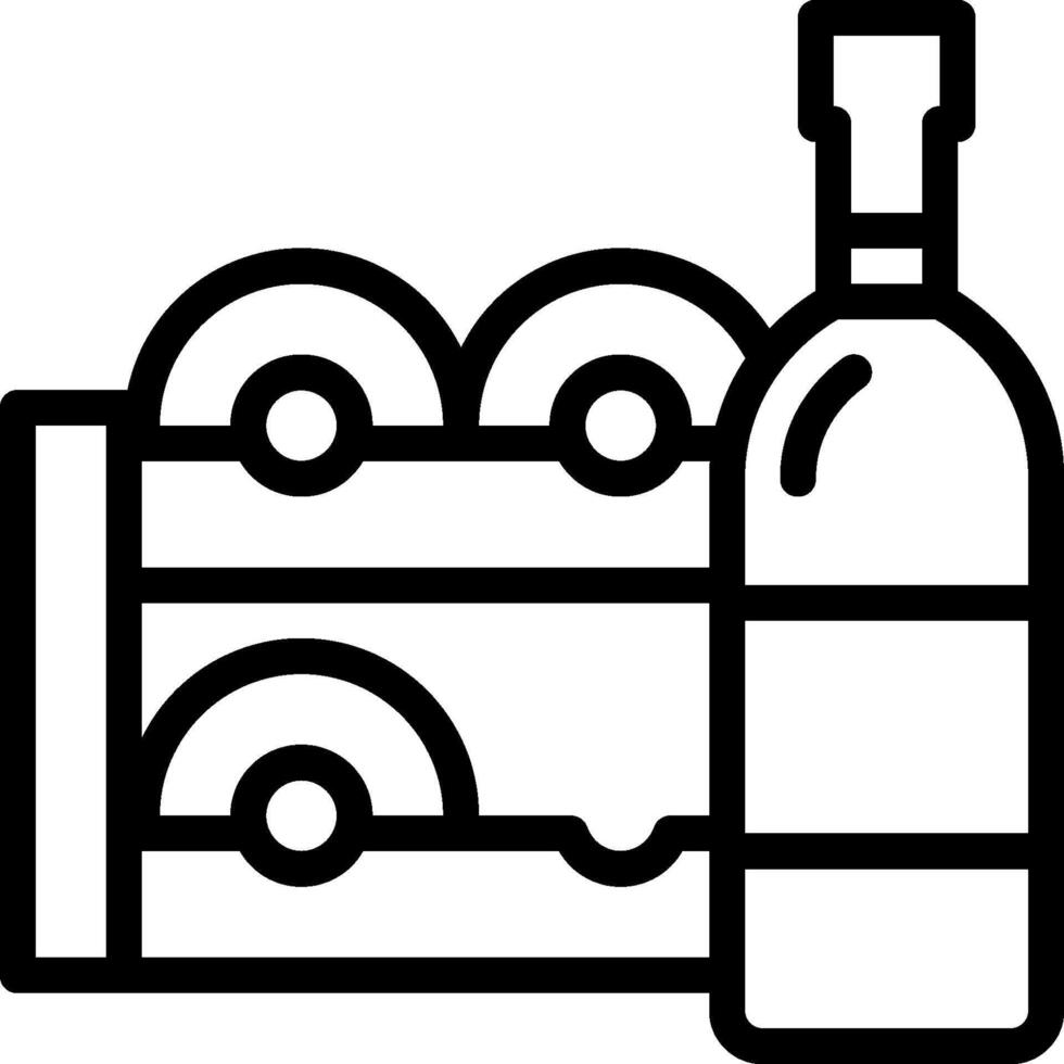 Wine bottle and box icon vector