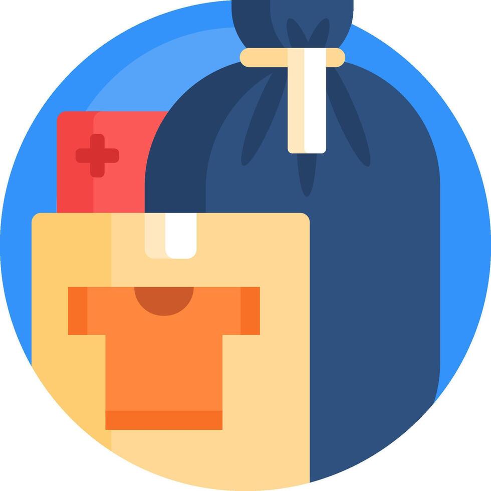 A bag with clothes and a bag with a shirt vector