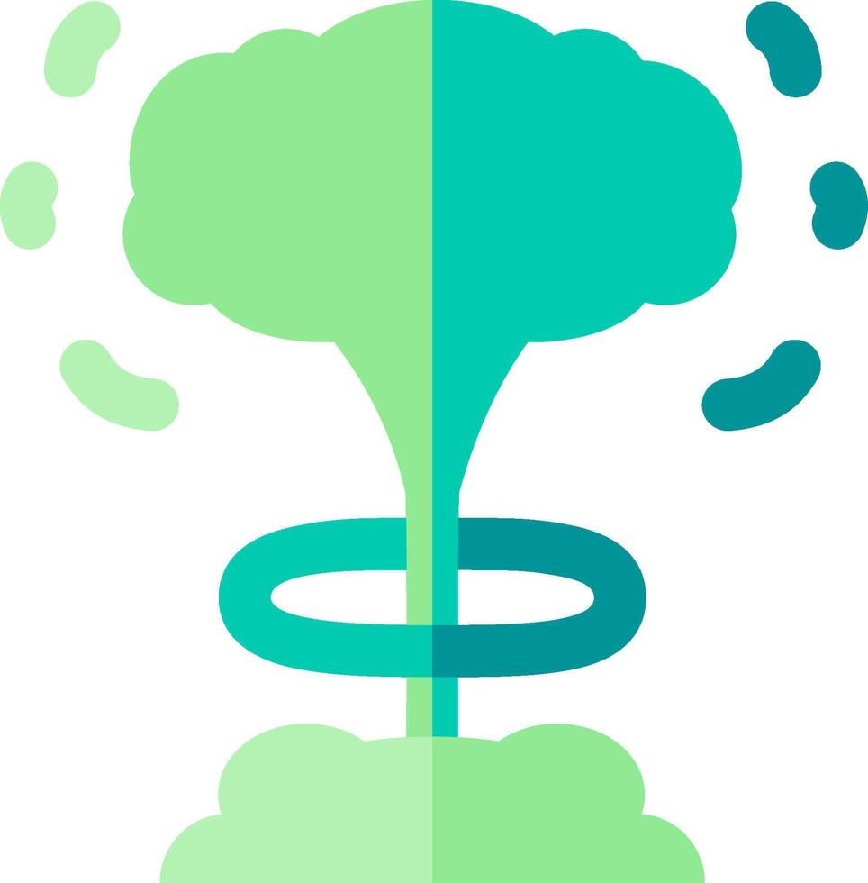 A green cloud with a ring around it vector