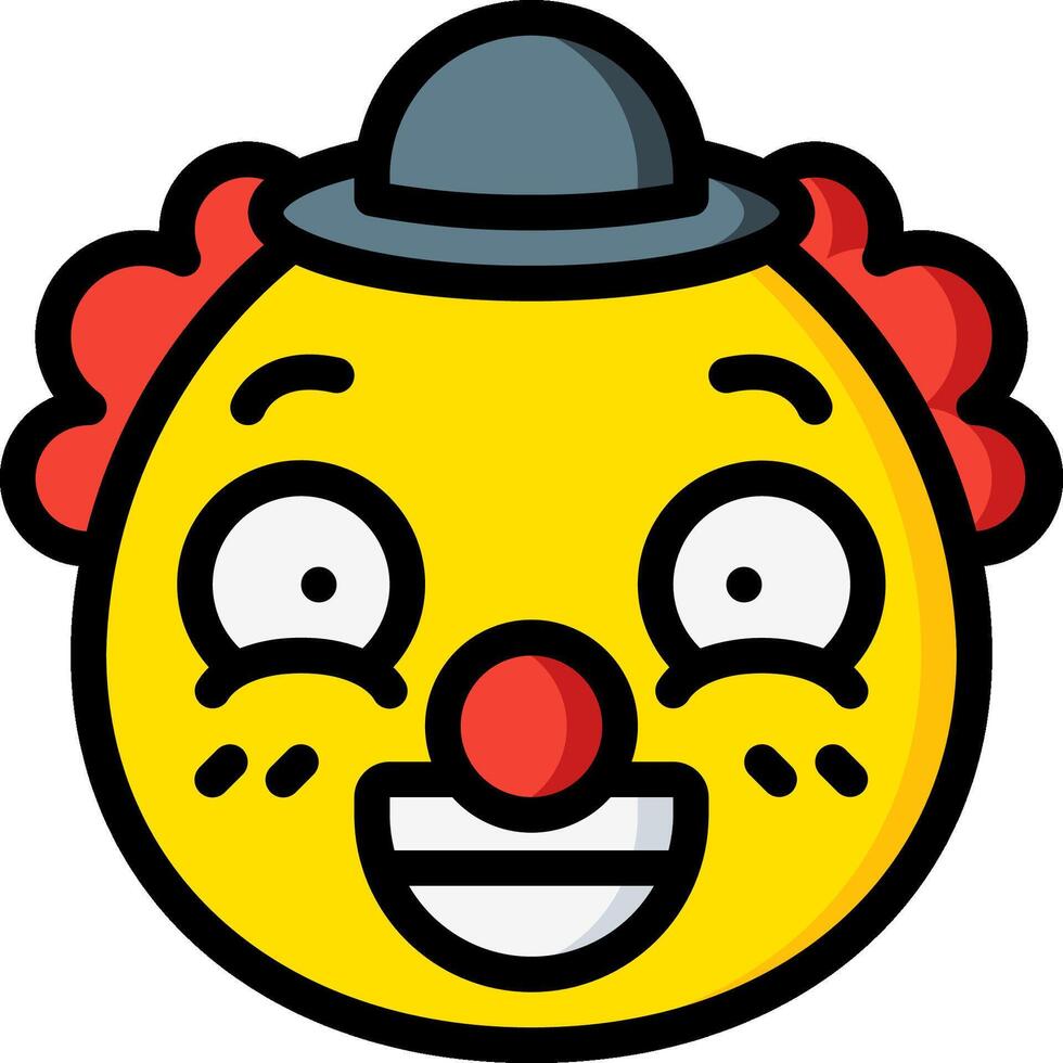 A cartoon clown with a hat on his head vector