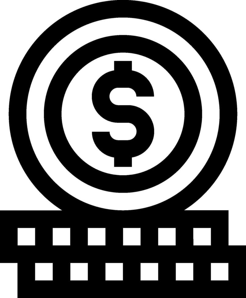 A dollar sign on a film reel vector