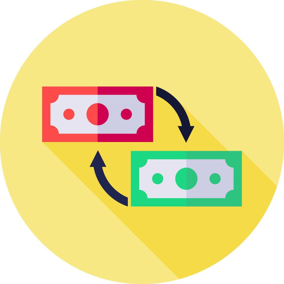 Money transfer icon flat design illustration vector