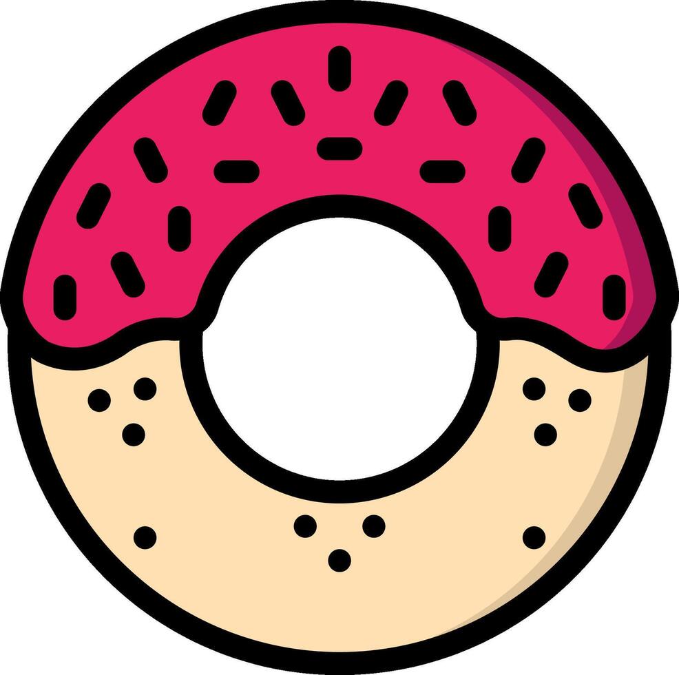 Donut icon illustration vector