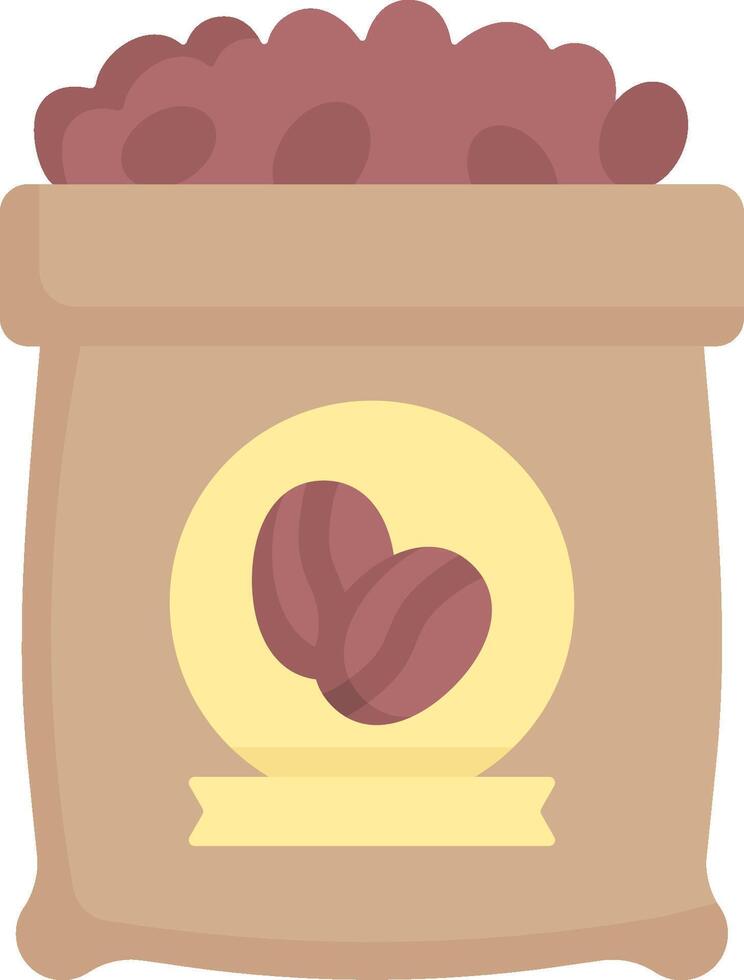 A bag of coffee beans with a heart on it vector