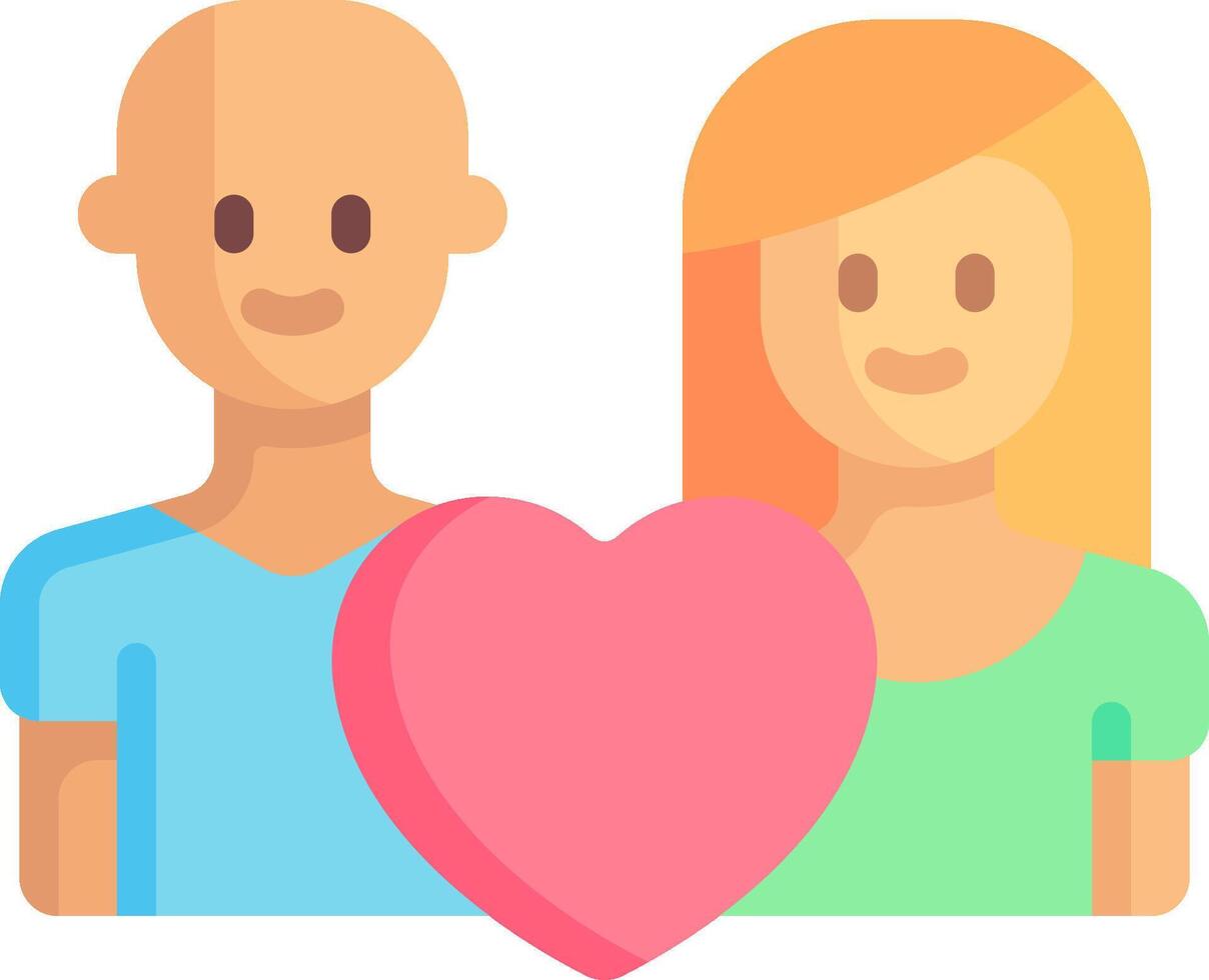 Couple holding heart clipart vector