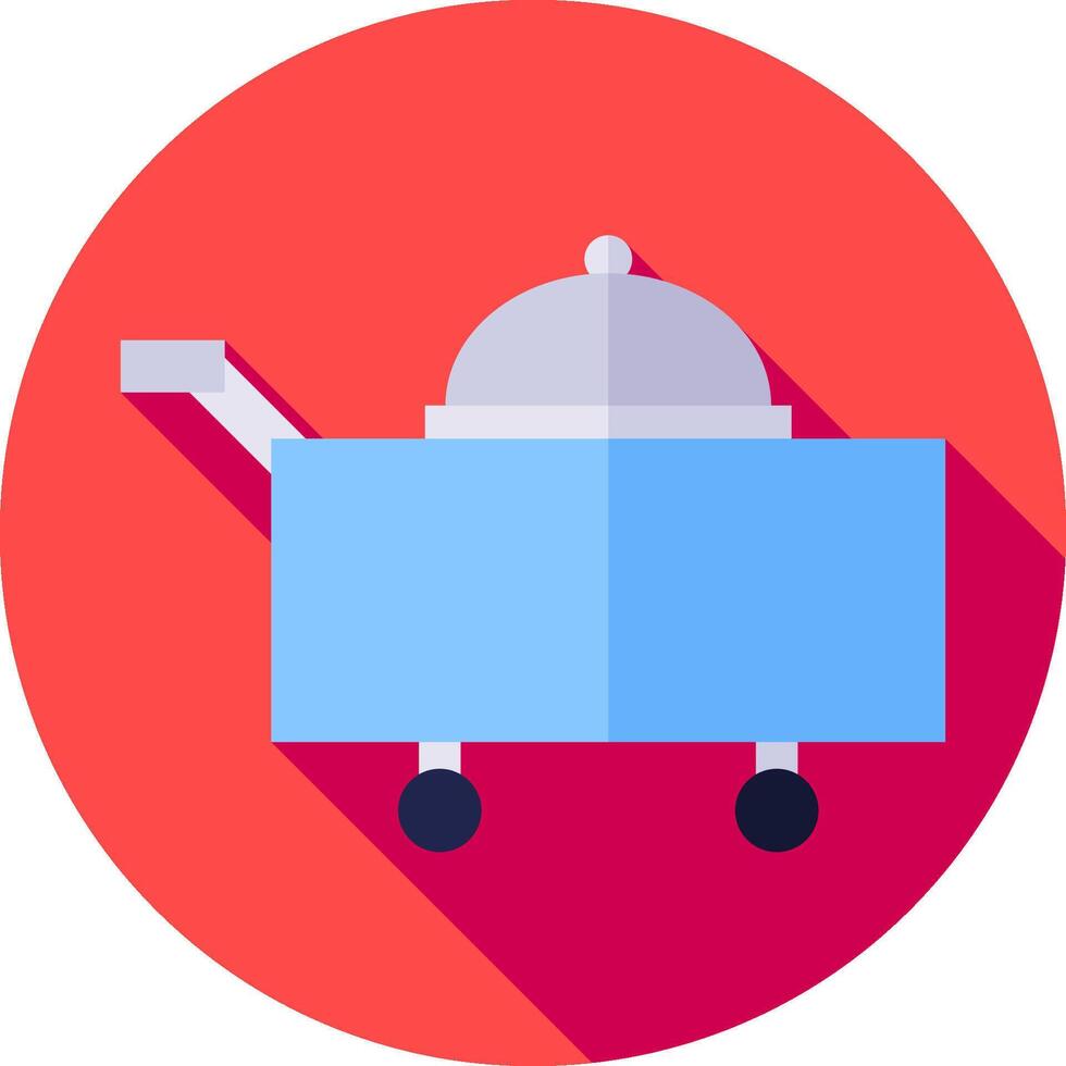 A blue cart with a lid on it vector