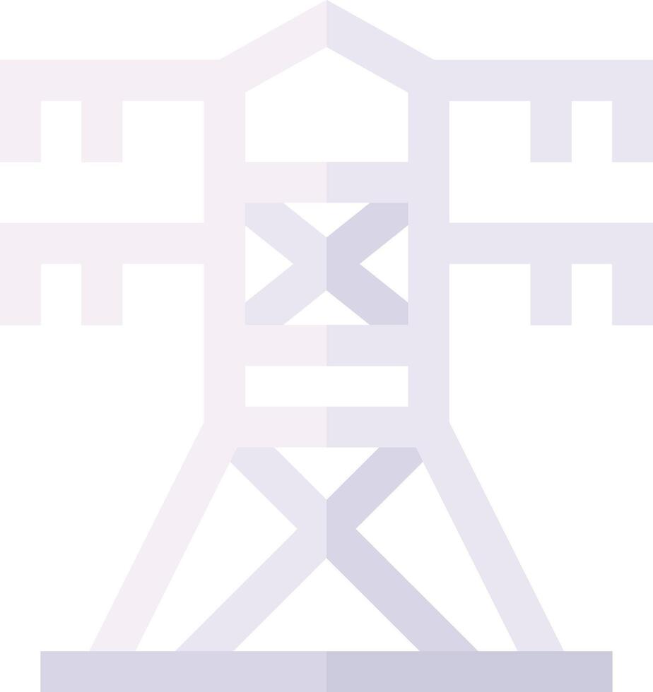 A white electrical tower with a cross on it vector