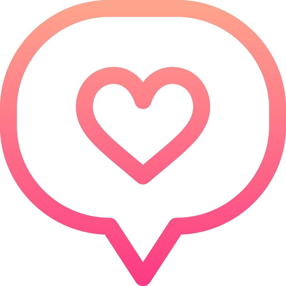 A pink speech bubble with a heart in it vector