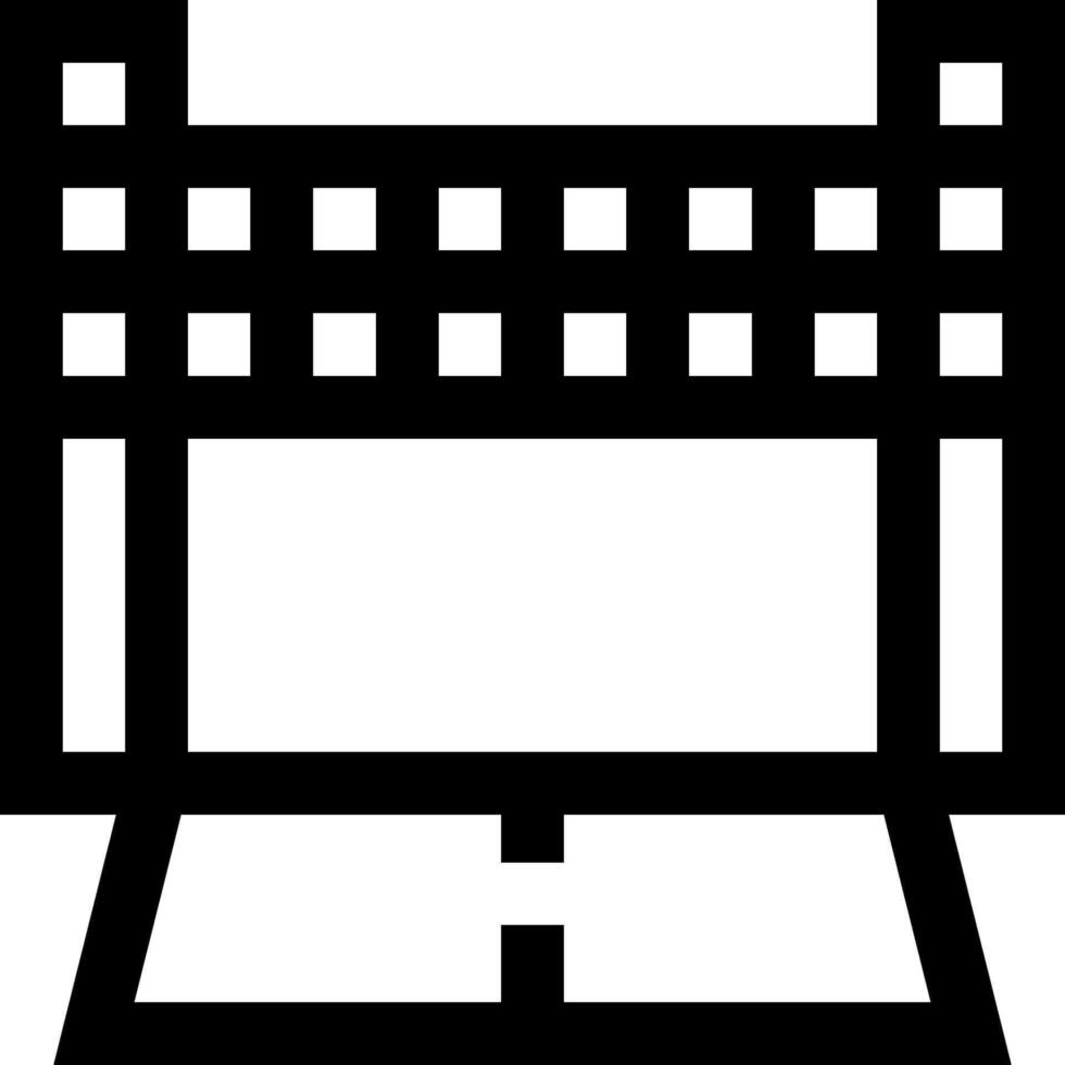 A black and white image of a movie theater vector