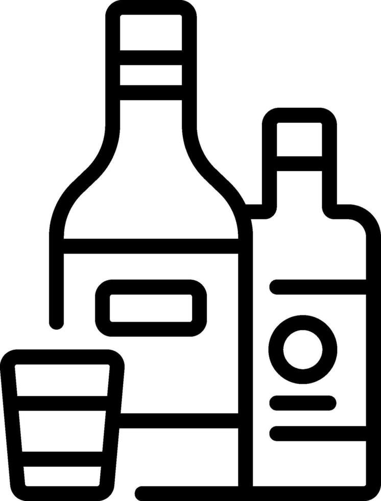 Alcoholic beverages icon vector
