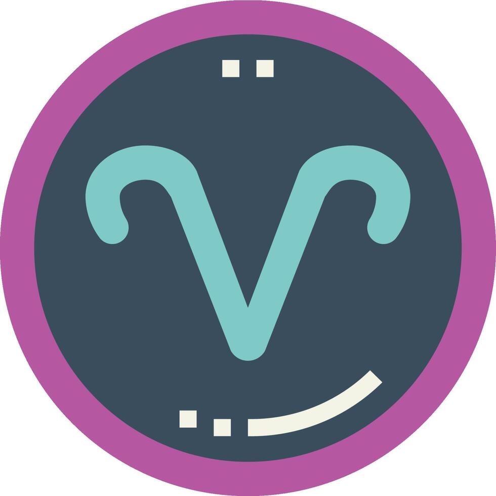 A purple and blue circle with the word v in it vector