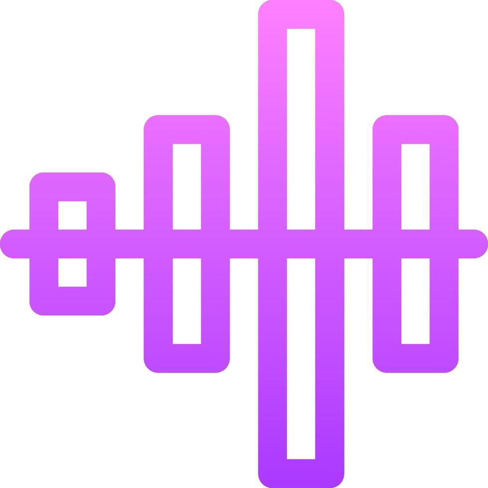 A purple and pink sound wave icon vector