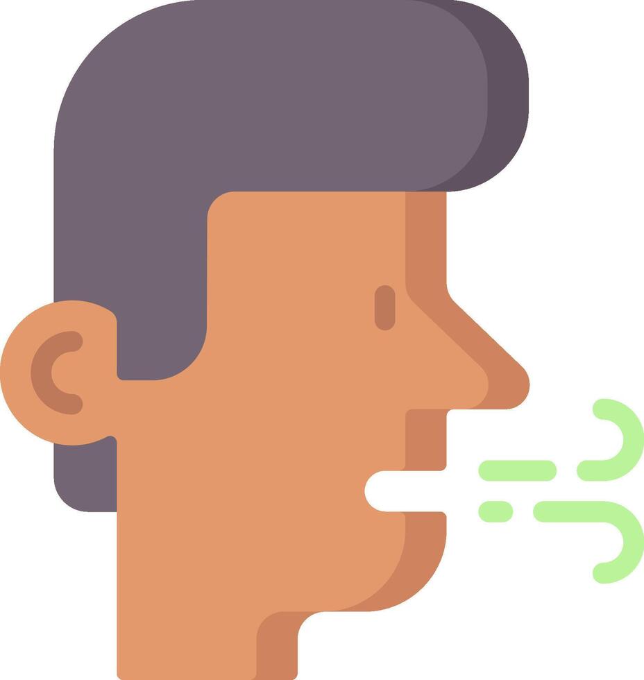 A man blowing out a smoke cloud vector