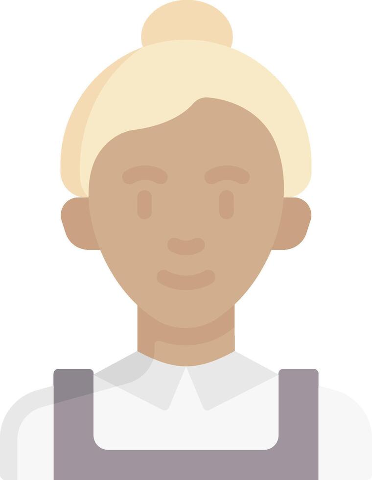 A woman with blonde hair and a white apron vector