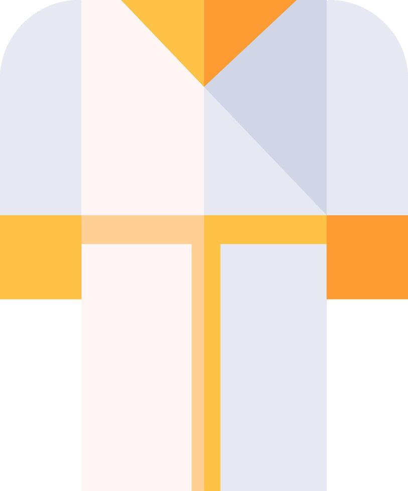 A white shirt with an orange cross on it vector