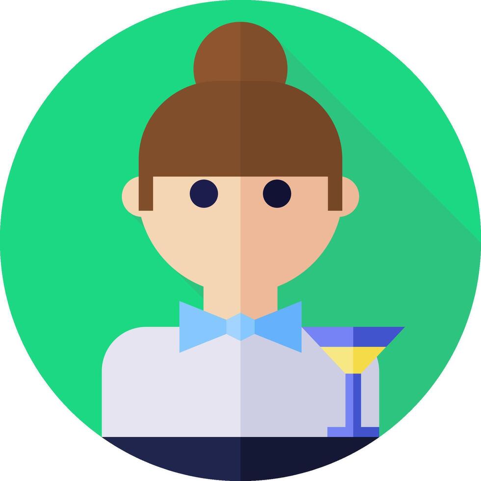 A woman with a martini glass in her hand vector