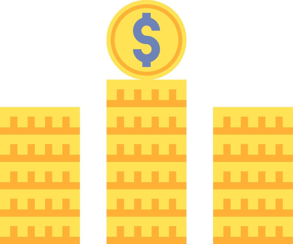 A stack of money with a dollar sign on top vector