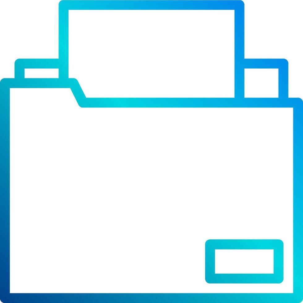 A blue and white folder icon vector