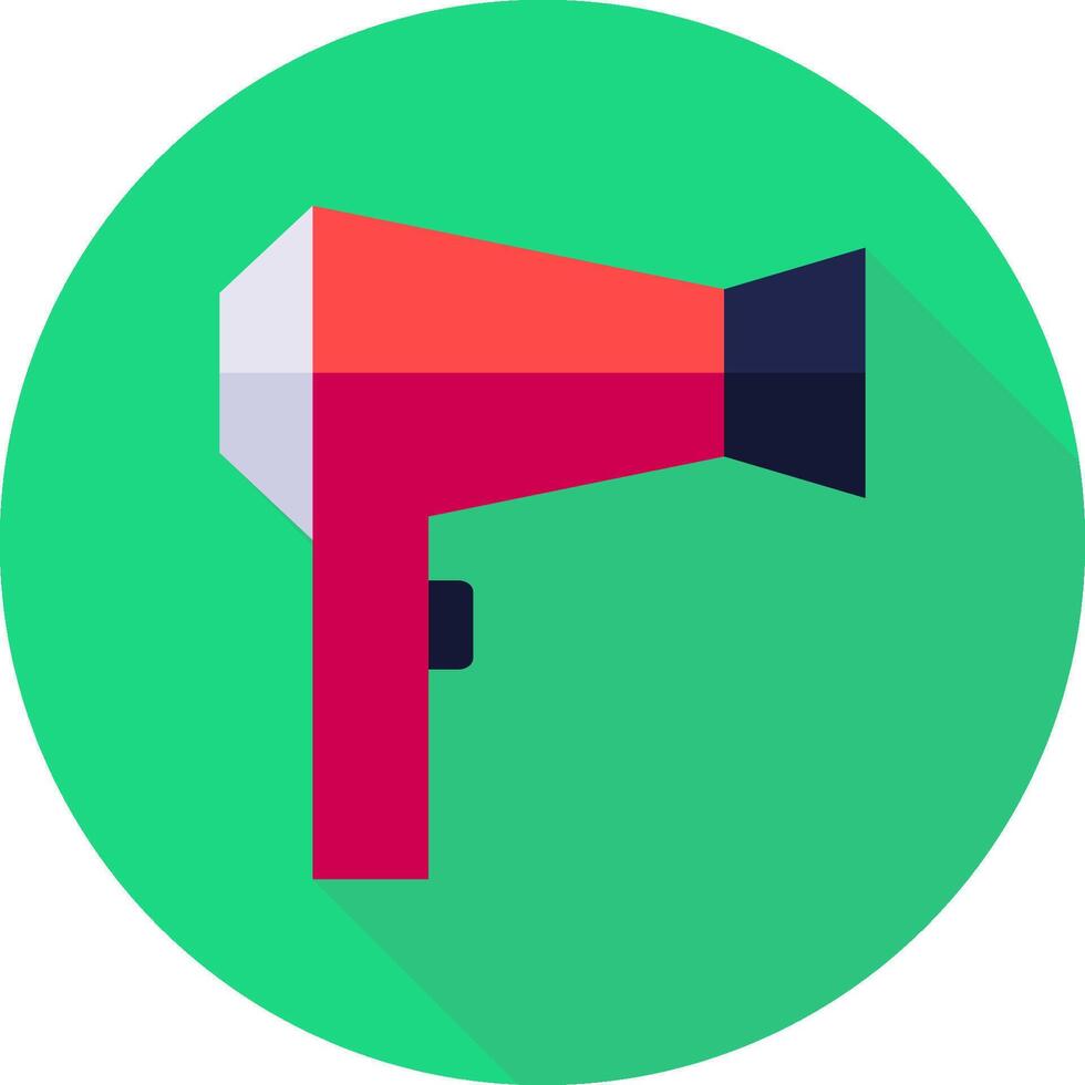 A flat icon of a blow dryer vector