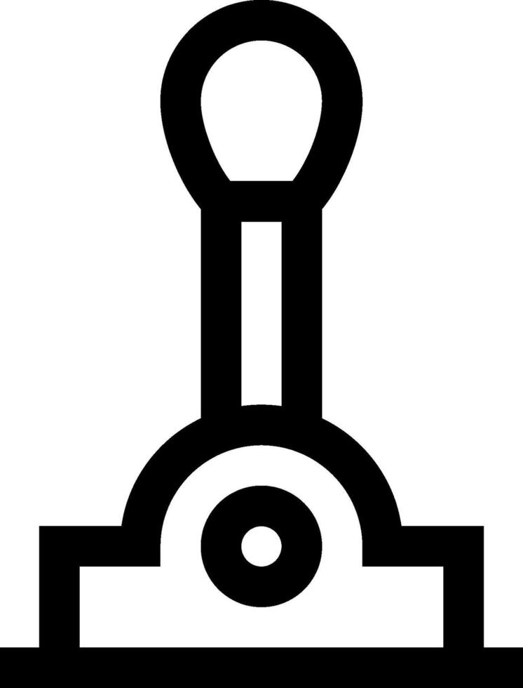 A black and white icon of a button vector