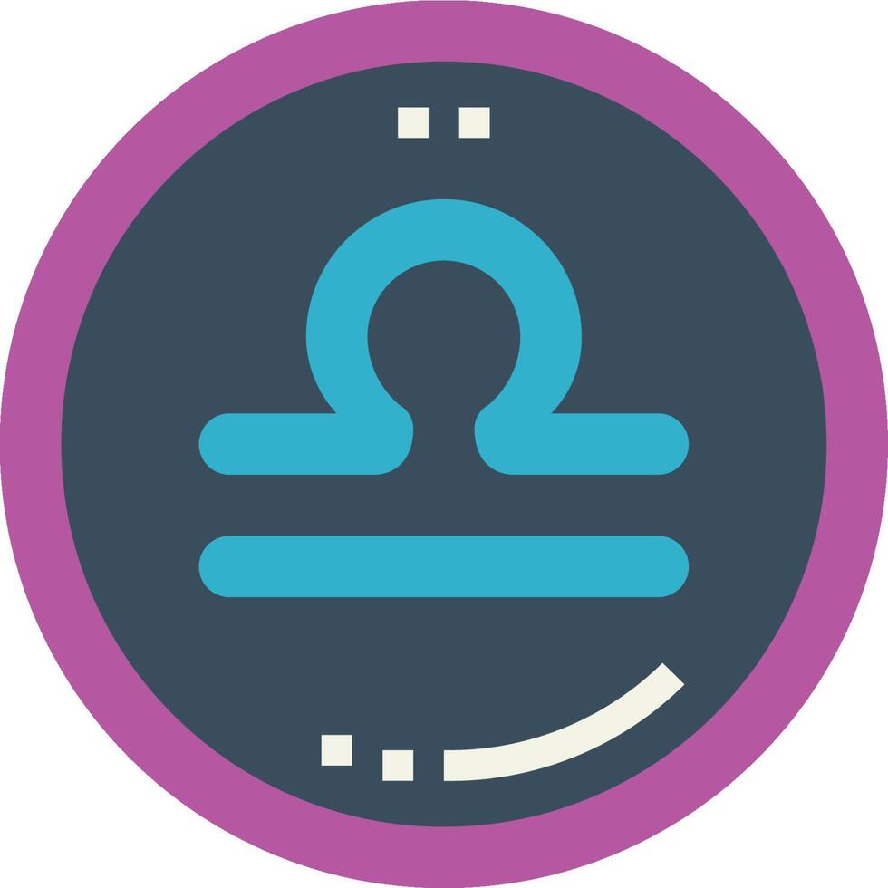 A blue and purple circle with an arrow pointing to the left vector