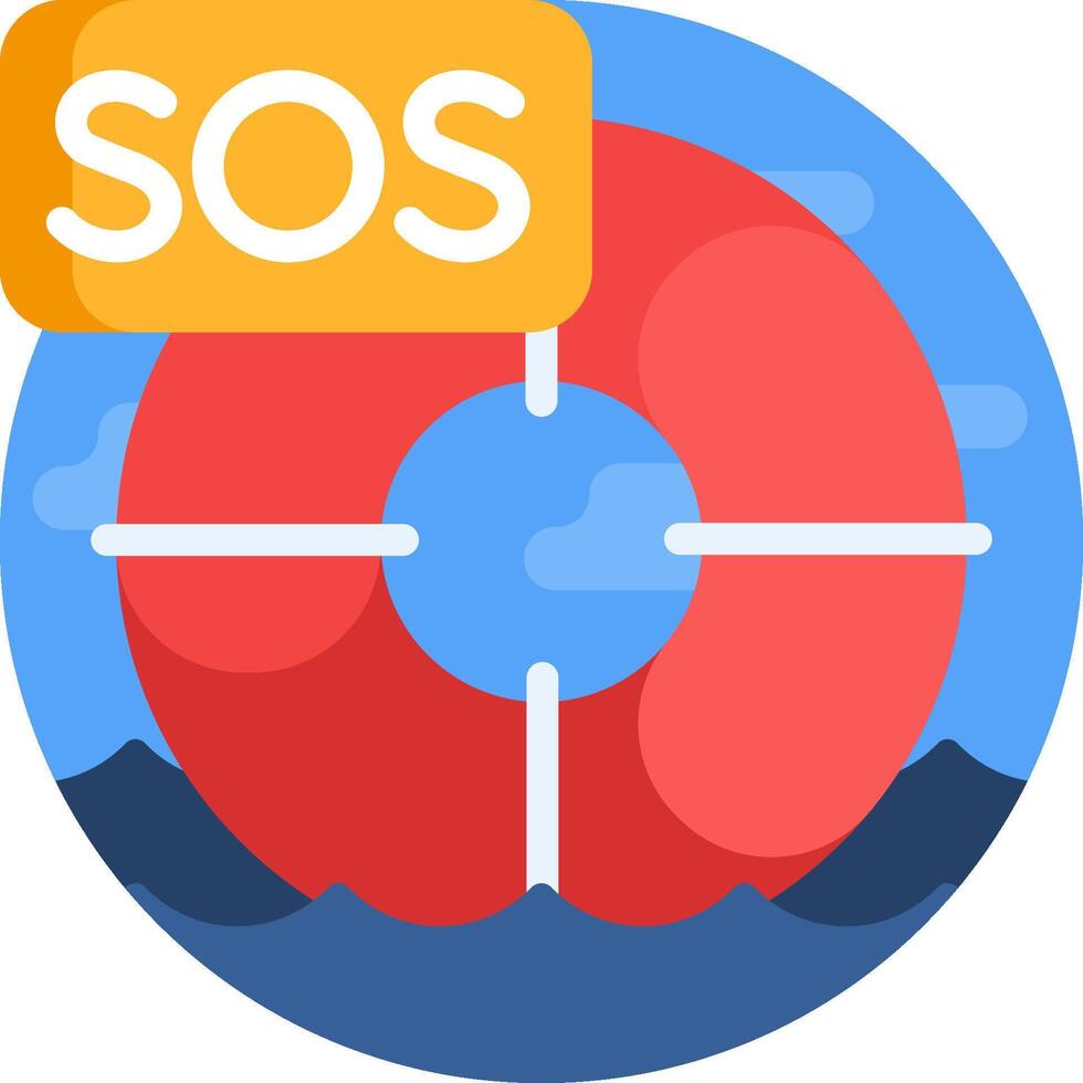 Sos - search and rescue app vector