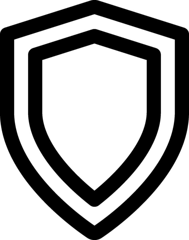 A black and white shield icon vector