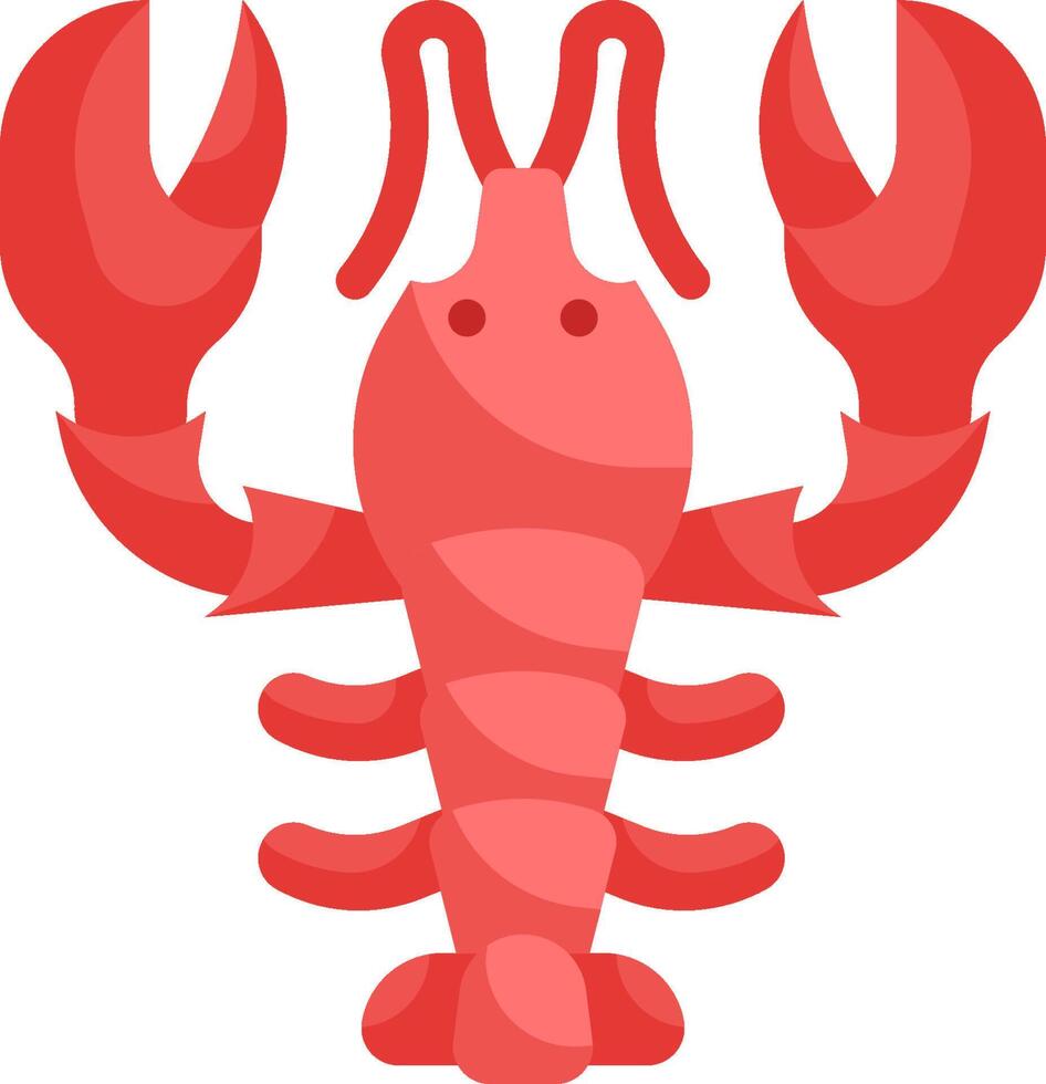 A cartoon lobster on a white background vector