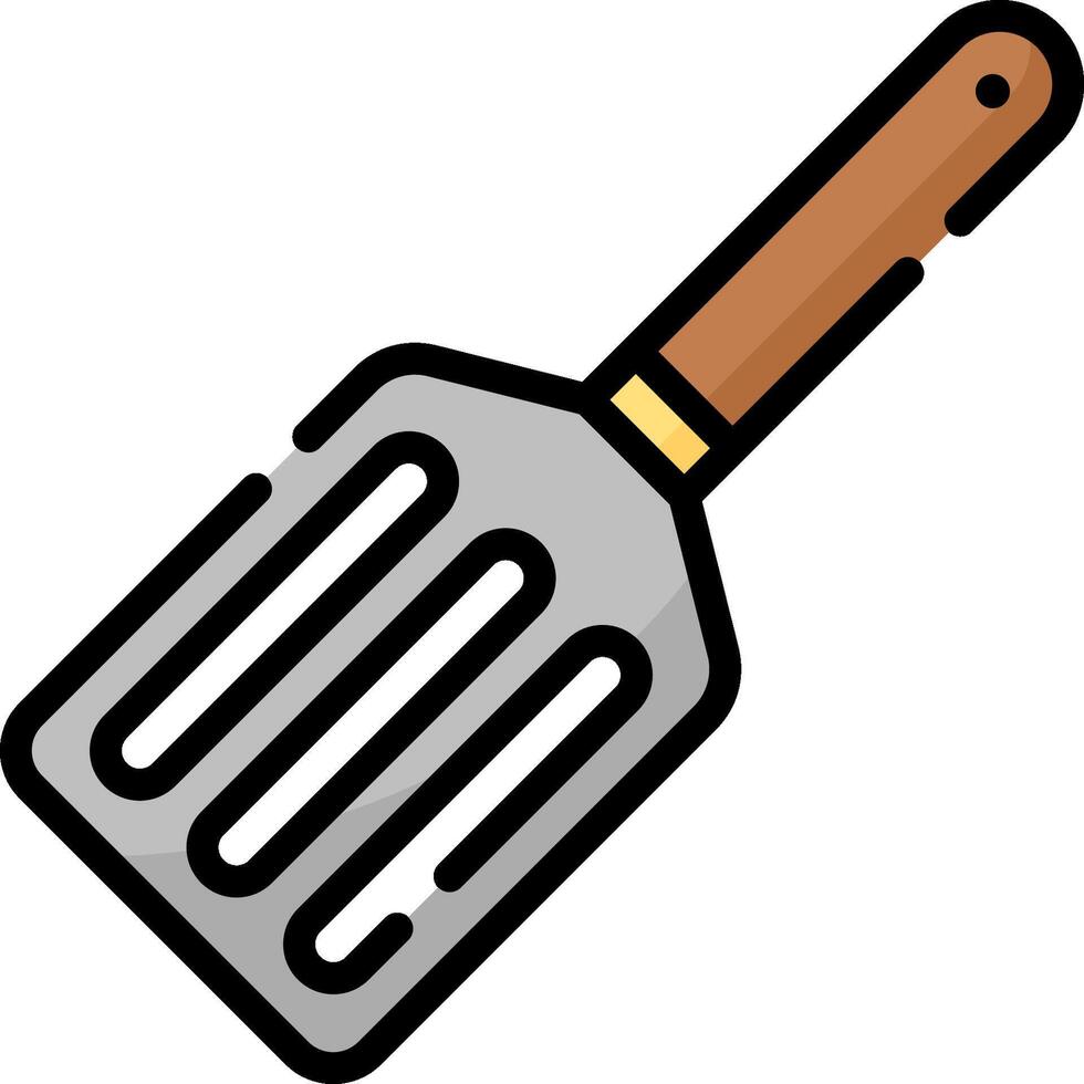 A spatula with a handle on a white background vector