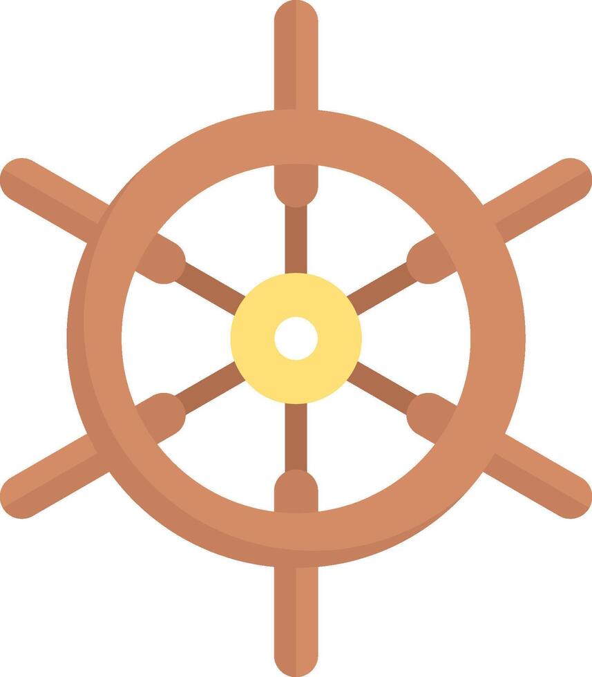 A ship steering wheel icon vector