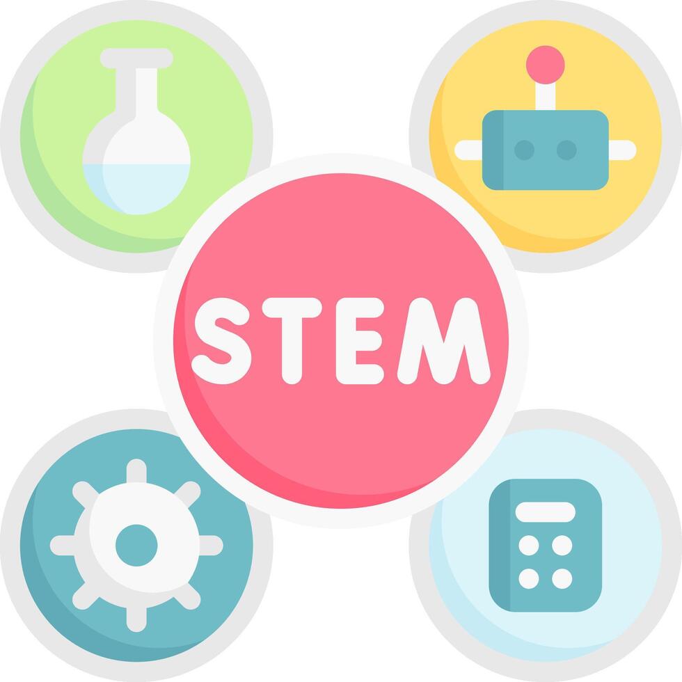 Stem education and science education vector