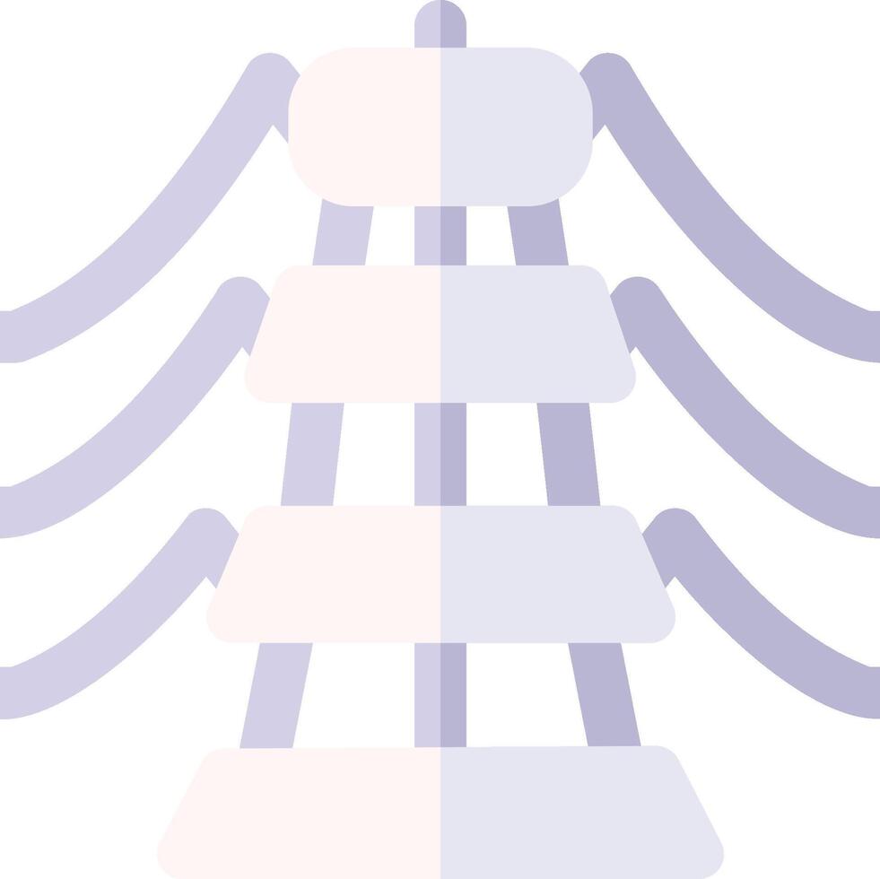 A stack of three electrical wires vector