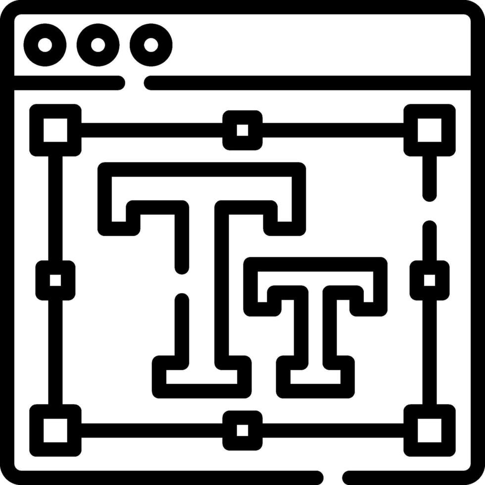 A black and white icon of a computer screen vector