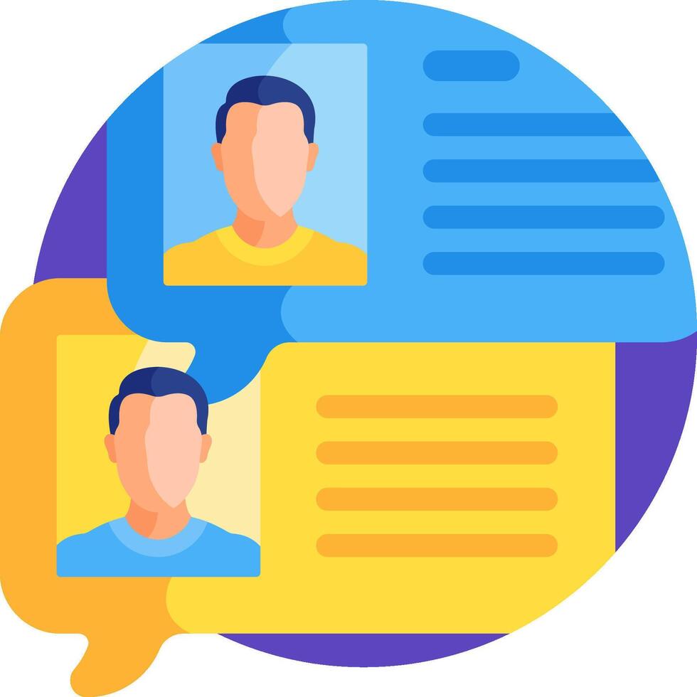 Two people with speech bubbles on a white background vector