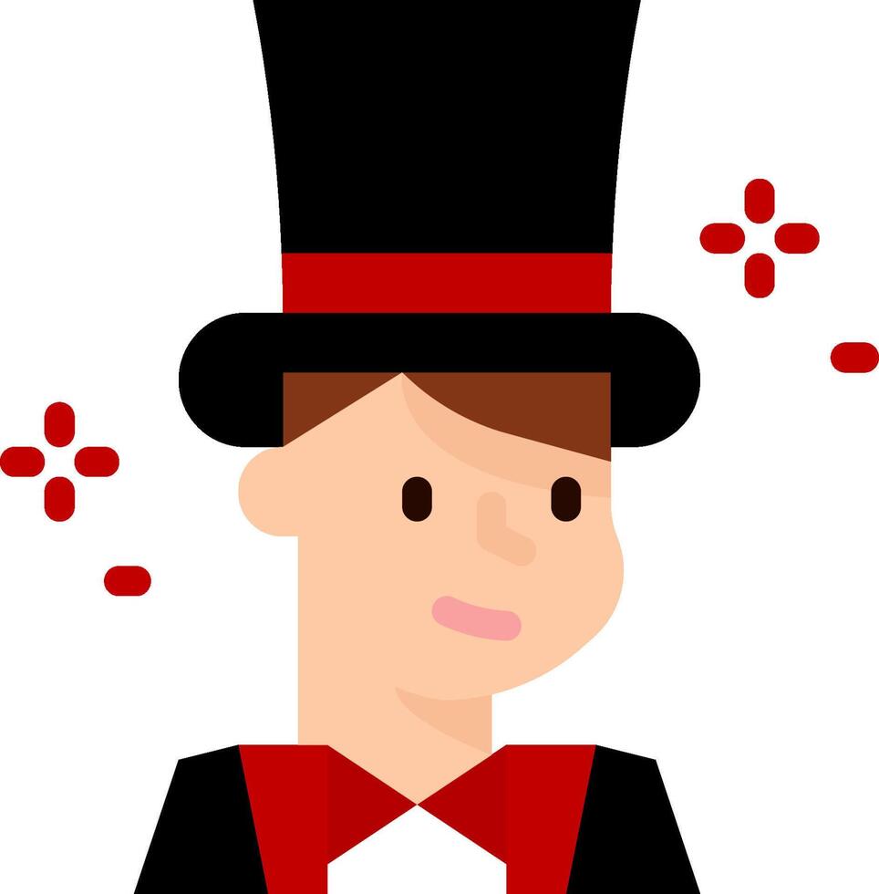A cartoon man in a top hat and bow tie vector