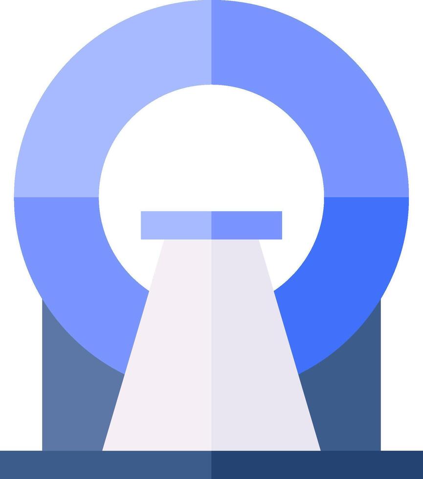 A blue and white logo with a blue circle vector