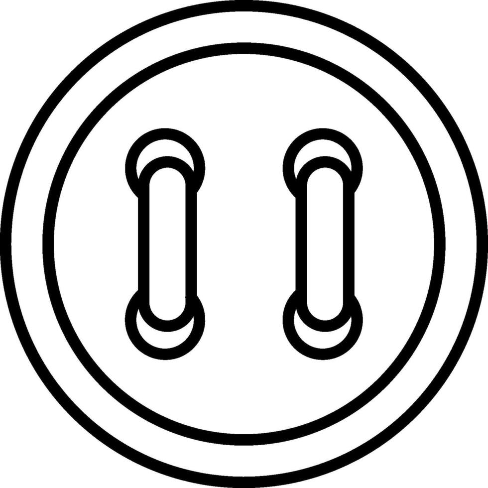 A black and white button with two handles vector