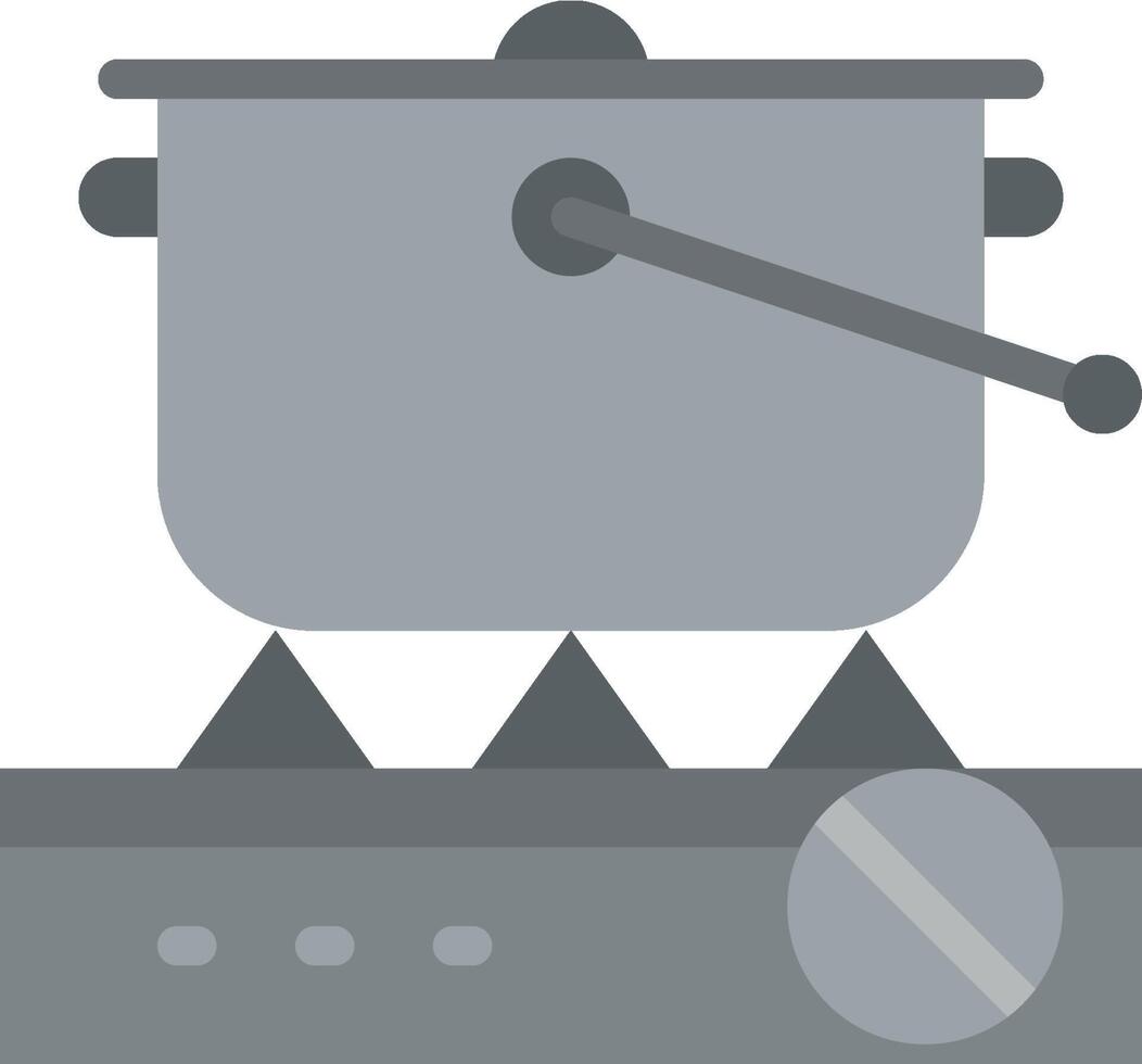 A pot on top of a stove with a lid vector