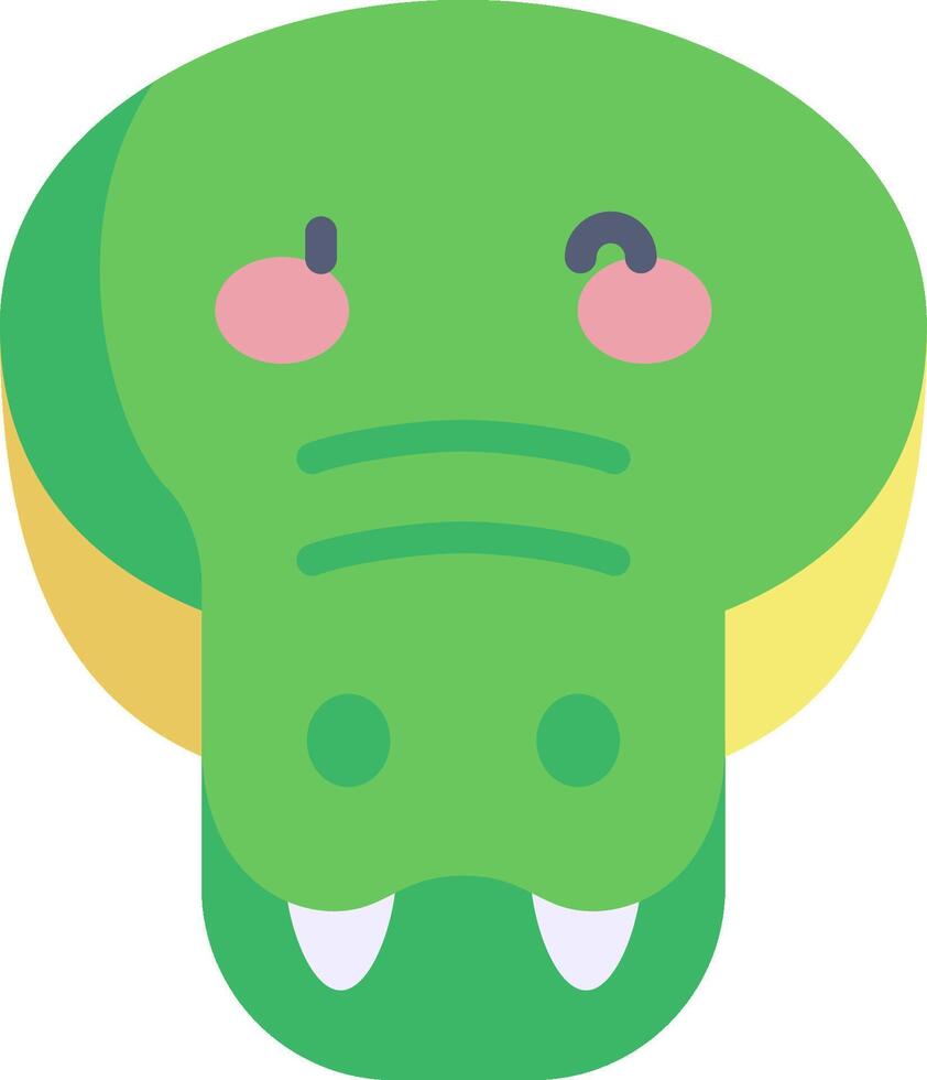 A cartoon crocodile head with a smile vector