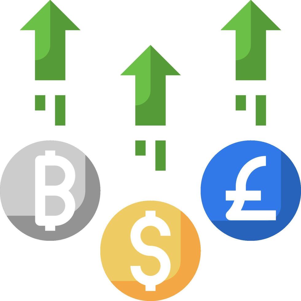 Four arrows pointing up and down with a dollar sign vector