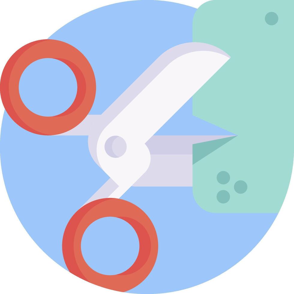 A pair of scissors cutting a piece of paper vector