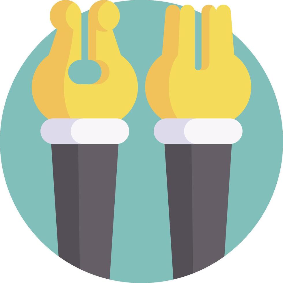 A pair of scissors with a yellow handle vector