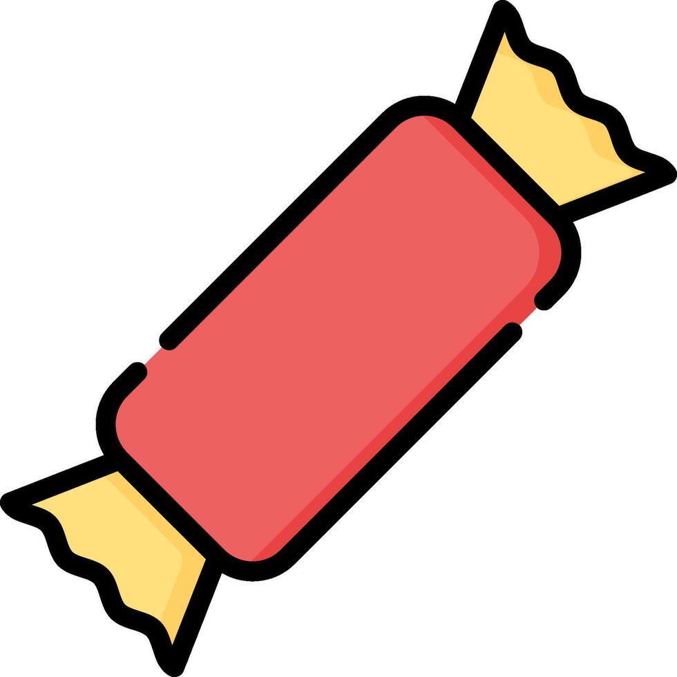 A red candy bar icon on a white background vector