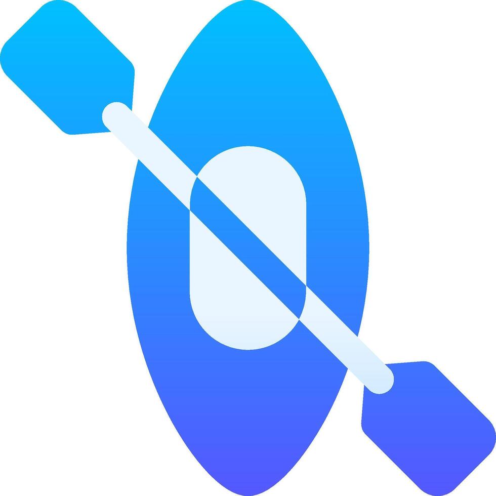 A blue and white paddle with two oars vector