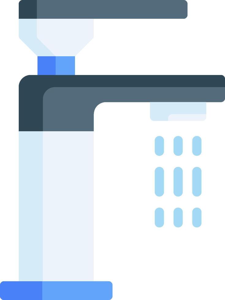 A faucet with water running out of it vector